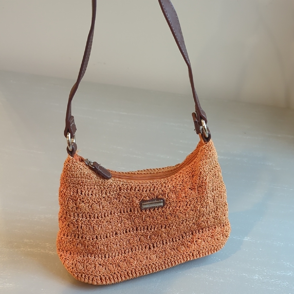 Crochet‎ Bags (2) Cream & Orange image 4